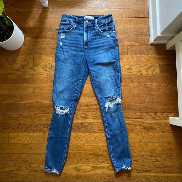 Abercrombie Super Skinny Ankle High Rise Size 25 - Picture 1 of 3